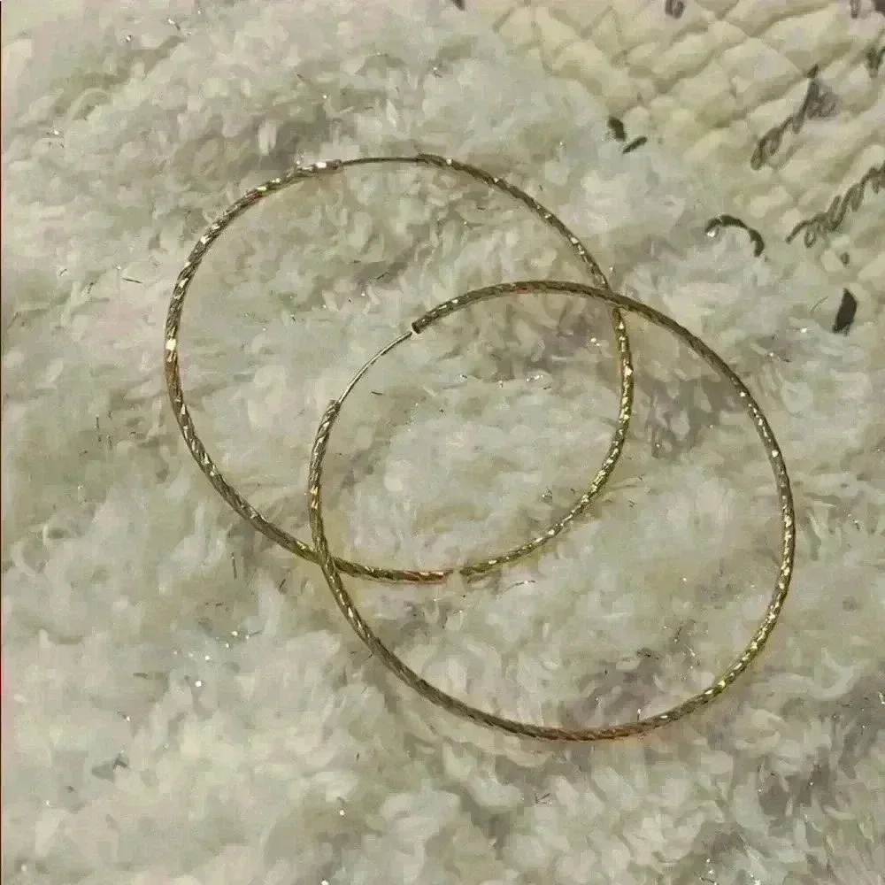 Gold Colored Hoop Earrings